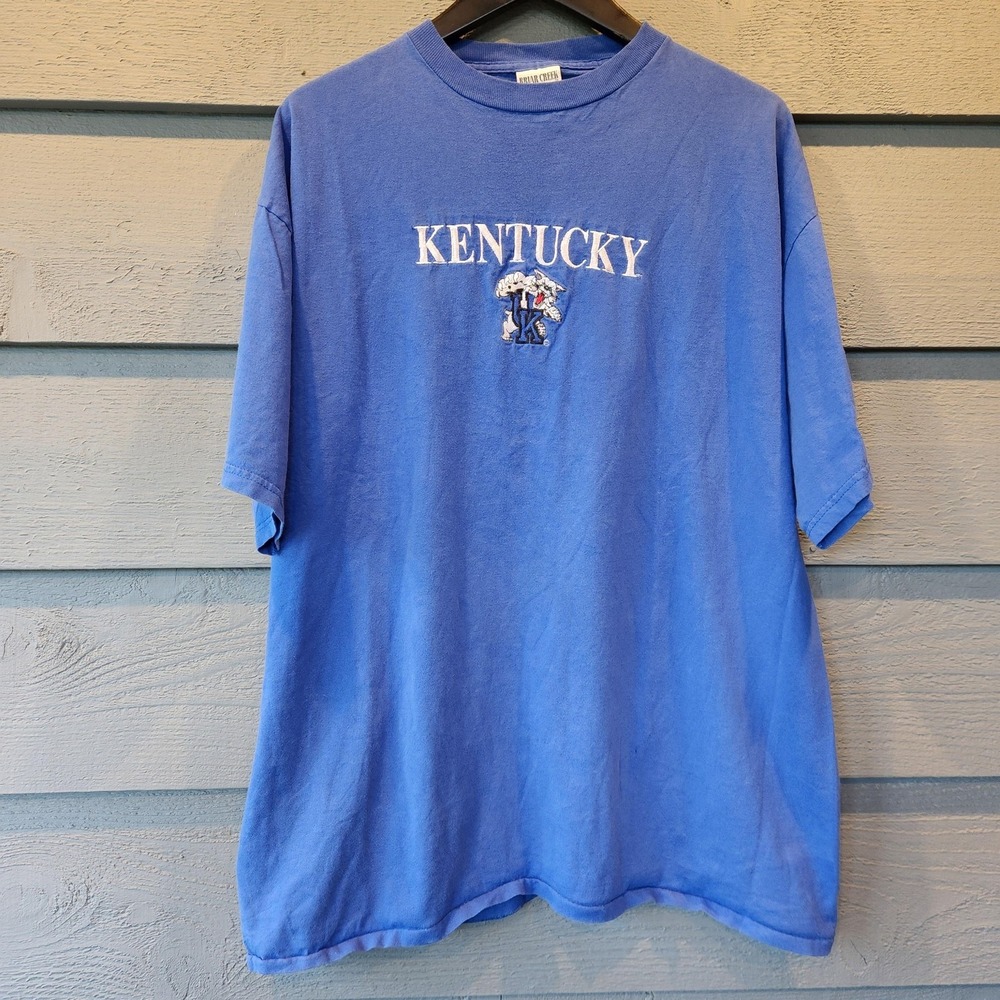 Vintage Kentucky Wildcats Shirt Mens 2XL Blue NCAA Basketball Briar Creek 90s